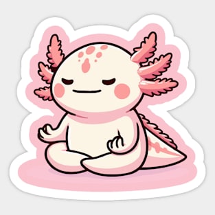 earnest meditating axolotl Sticker